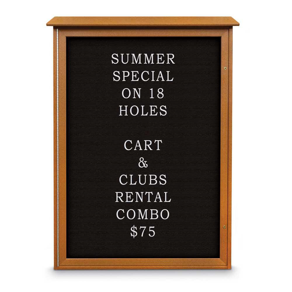 Enclosed Letter Board: 54" Wide, 38" High, Laminate, Black