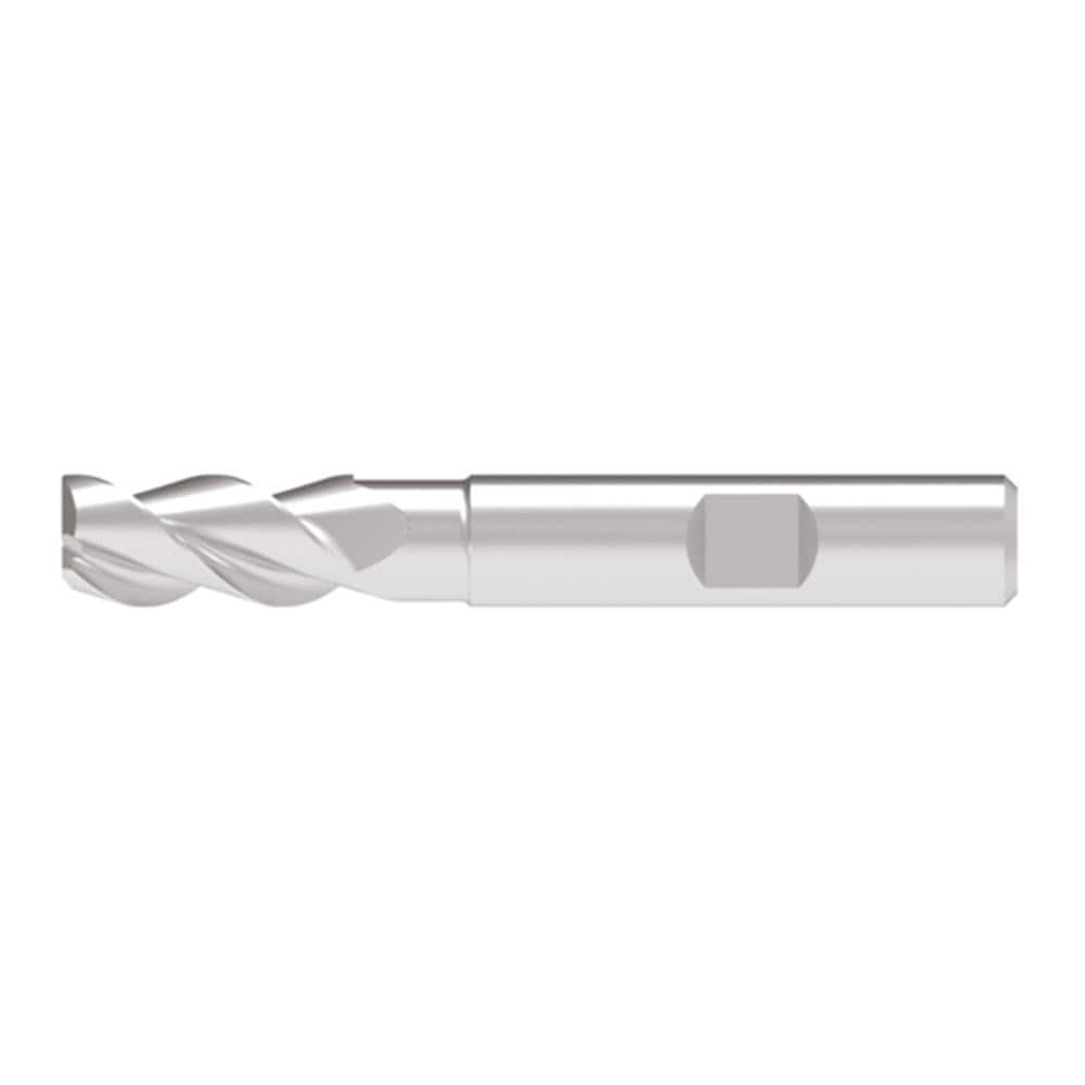 Corner Chamfer End Mill: 8.50 mm Dia, 21.00 mm LOC, 3 Flute, 0.20 mm Chamfer Width, Solid Carbide