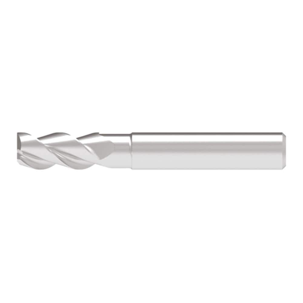 Corner Radius End Mill: 5.00 mm Dia, 10.50 mm LOC, 1.00 mm Radius, 3 Flute, Solid Carbide