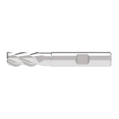 Corner Chamfer End Mill: 2.00 mm Dia, 4.50 mm LOC, 3 Flute, 0.05 mm Chamfer Width, Solid Carbide