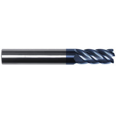 Corner Radius End Mill: 1/4" Dia, 1-1/8" LOC, 0.0150" Radius, 3 Flute, Solid Carbide