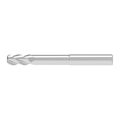 Corner Radius End Mill: 3.00 mm Dia, 8.00 mm LOC, 1.00 mm Radius, 3 Flute, Solid Carbide