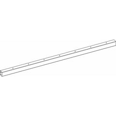 Cabinet Components & Accessories; Accessory Type: Apron Rail; For Use With: Kneespace Panels; Overall Depth: 2 in; Overall Height: 2 in; Material: Steel; Color: Pearl; Overall Width: 48