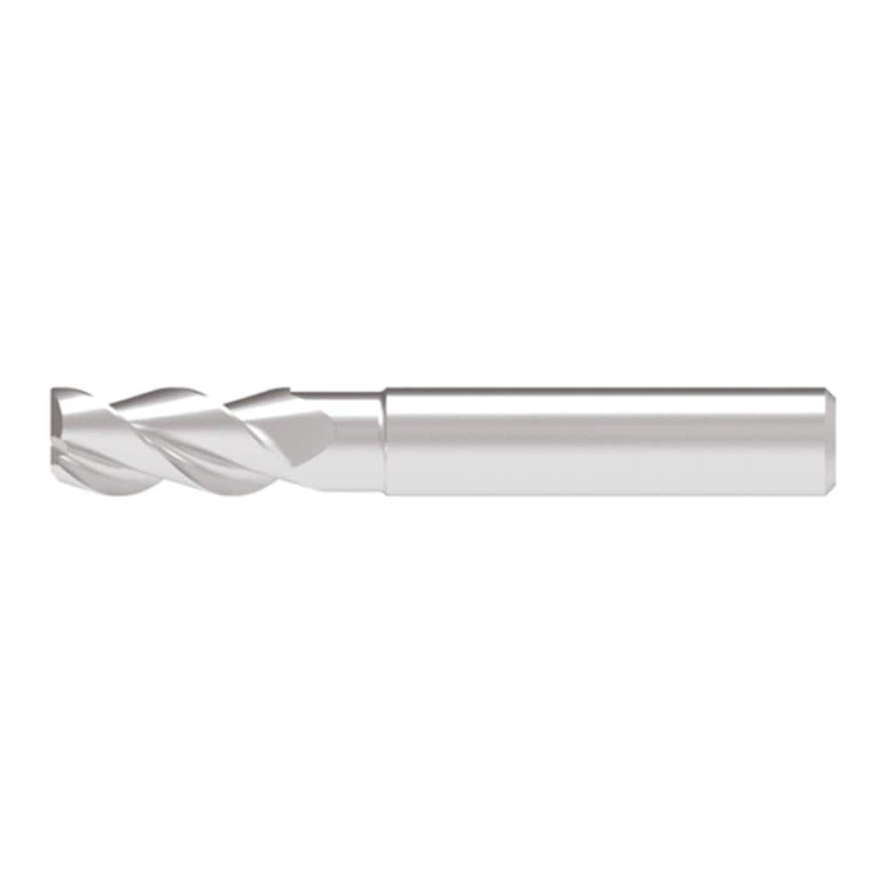 Corner Chamfer End Mill: 7.00 mm Dia, 17.00 mm LOC, 3 Flute, 0.20 mm Chamfer Width, Solid Carbide