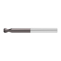 Corner Radius End Mill: 6.00 mm Dia, 6.00 mm LOC, 2.00 mm Radius, 2 Flute, Solid Carbide