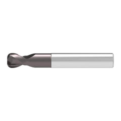 Corner Radius End Mill: 12.00 mm Dia, 10.00 mm LOC, 4.00 mm Radius, 2 Flute, Solid Carbide