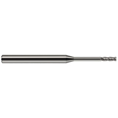 Corner Radius End Mill: 3/32" Dia, 0.279" LOC, 0.0100" Radius, 4 Flute, Solid Carbide