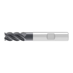 Corner Radius End Mill: 19.50 mm Dia, 38.00 mm LOC, 0.50 mm Radius, 4 Flute, Solid Carbide