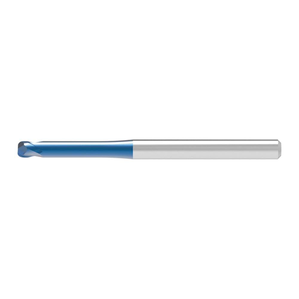 Corner Radius End Mill: 3.00 mm Dia, 2.00 mm LOC, 0.50 mm Radius, 2 Flute, Solid Carbide