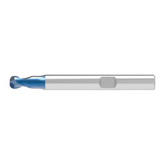 Corner Radius End Mill: 10.00 mm Dia, 8.00 mm LOC, 3.00 mm Radius, 2 Flute, Solid Carbide