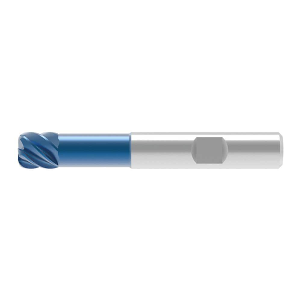 Corner Radius End Mill: 12.00 mm Dia, 12.00 mm LOC, 1.00 mm Radius, 6 Flute, Solid Carbide