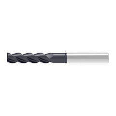 Corner Chamfer End Mill: 8.00 mm Dia, 40.00 mm LOC, 3 Flute, 0.12 mm Chamfer Width, Solid Carbide