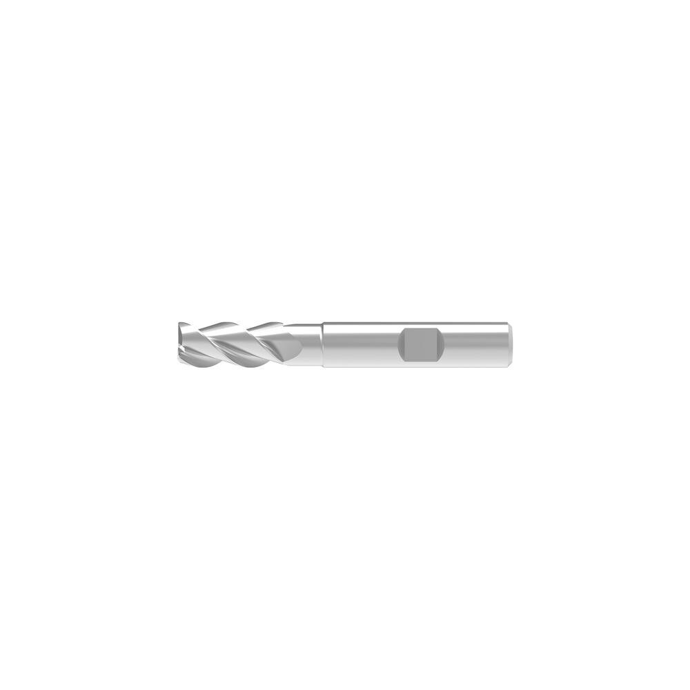 Corner Chamfer End Mill: 7.00 mm Dia, 19.00 mm LOC, 3 Flute, 0.12 mm Chamfer Width, Solid Carbide