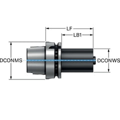 Modular Tool Holding System Adapters; Modular Connection Size: C4; Modular System Size: 50;C4; Projection (Decimal Inch): 3.1496; Projection (mm): 80.000; Overall Length (mm): 80; Overall Length (Decimal Inch): 3.1496; Through Coolant: Yes