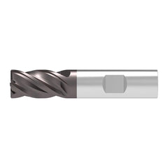 Corner Chamfer End Mill: 10.00 mm Dia, 14.00 mm LOC, 4 Flute, 0.25 mm Chamfer Width, Solid Carbide