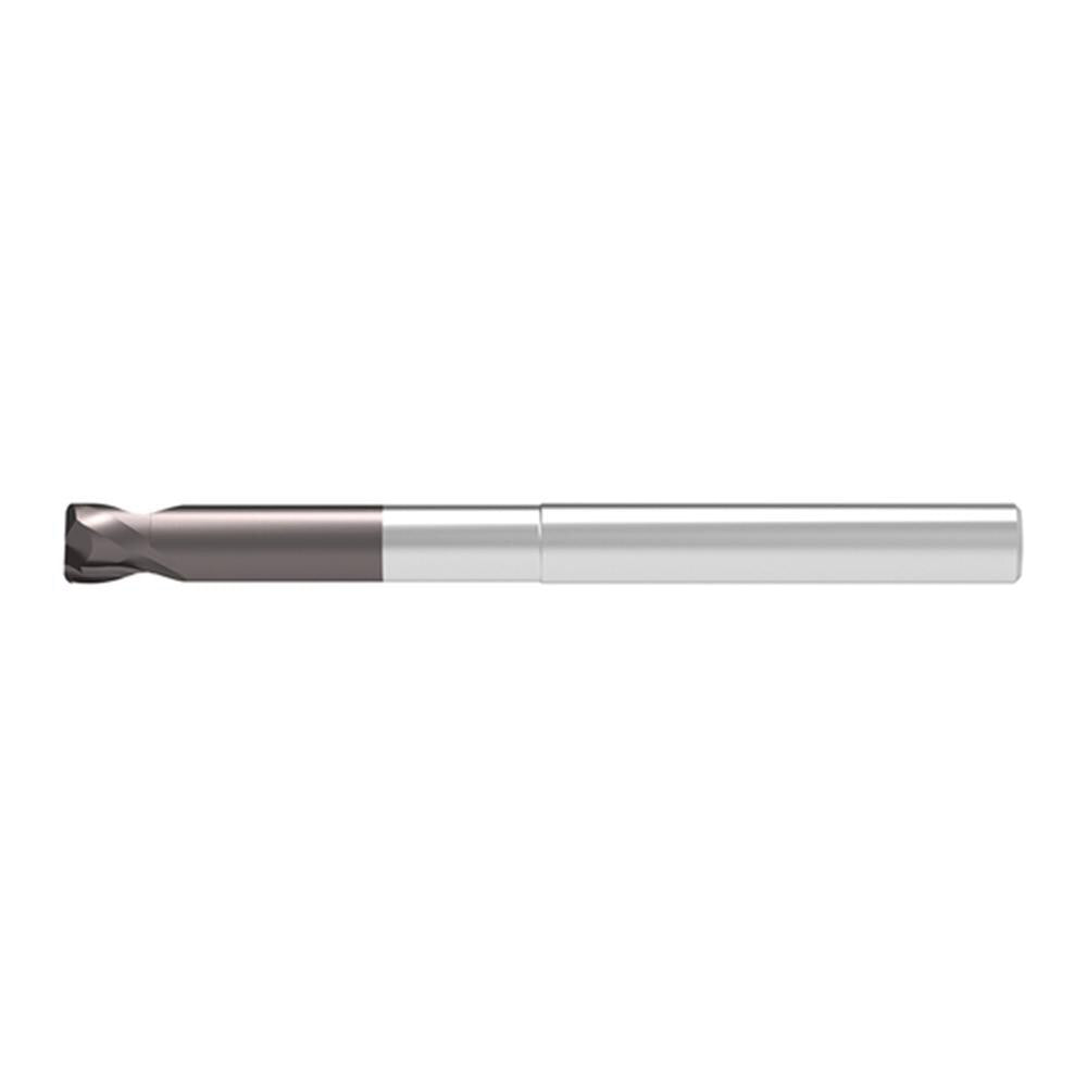 Corner Radius End Mill: 3.00 mm Dia, 2.00 mm LOC, 0.30 mm Radius, 2 Flute, Solid Carbide