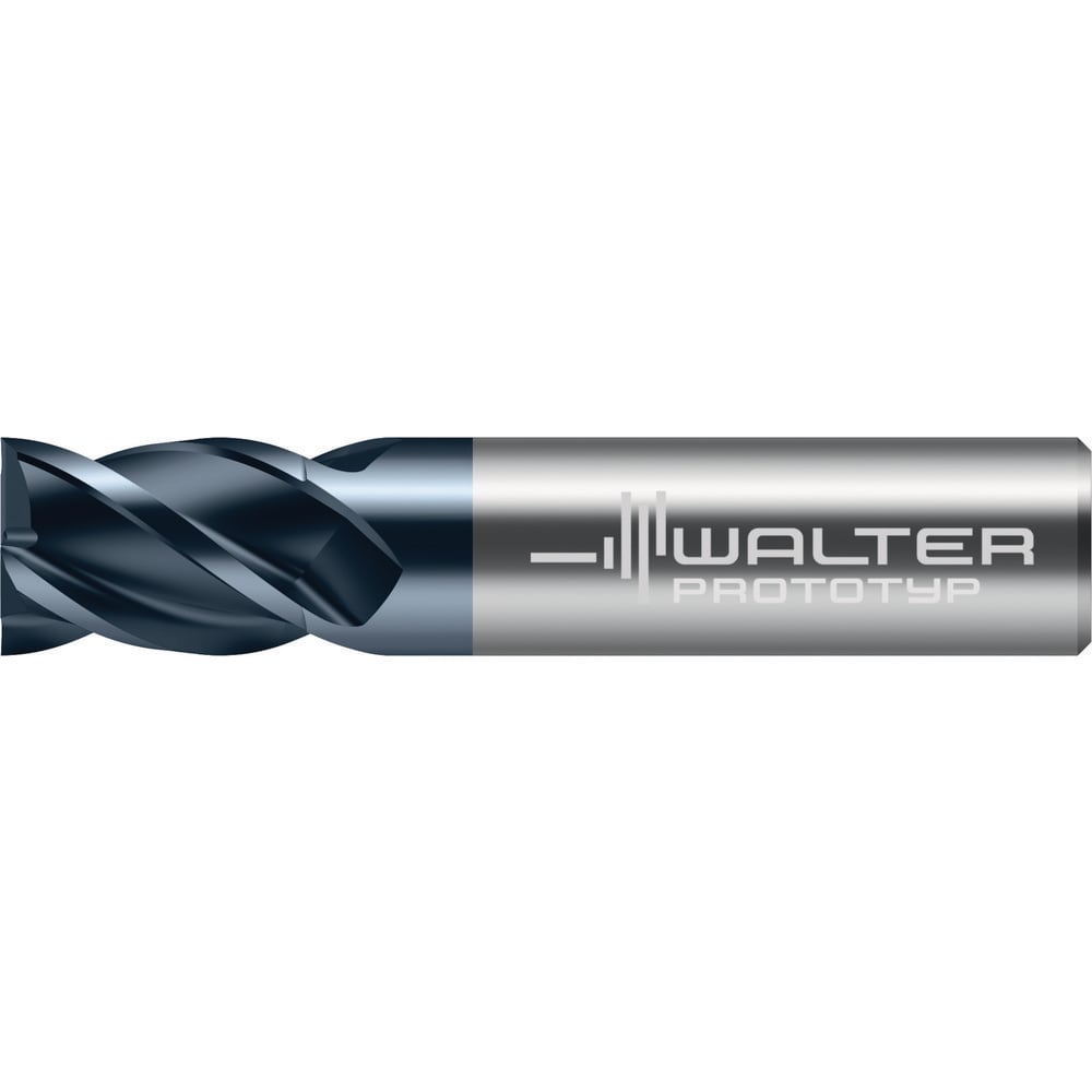 Square End Mill: 3/8" Dia, 1-1/4" LOC, 4 Flute, Solid Carbide