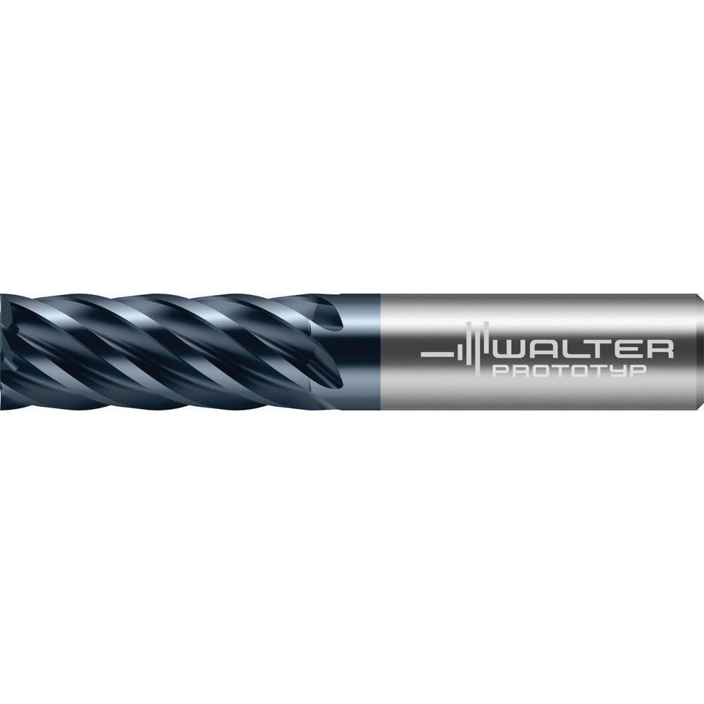 Square End Mill: 3/8" Dia, 1" LOC, 6 Flute, Solid Carbide