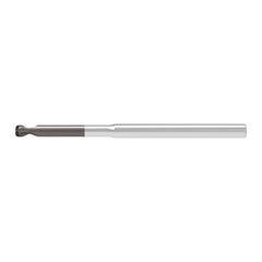 Corner Radius End Mill: 1.20 mm Dia, 1.20 mm LOC, 0.12 mm Radius, 2 Flute, Solid Carbide