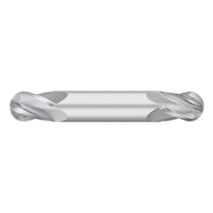 Ball End Mill: 5/16" Dia, 1/2" LOC, 4 Flute, Solid Carbide