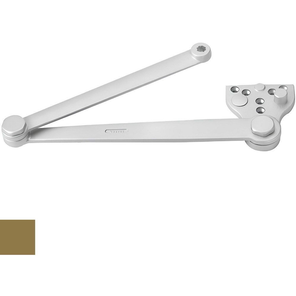 Satin Brass Heavy Duty Parallel Arm with Backstop