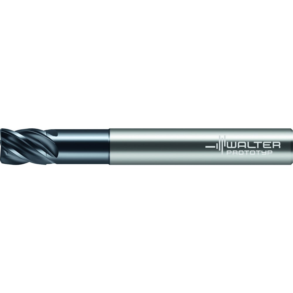 Corner Radius End Mill: 1/8" Dia, 3/16" LOC, 0.0300" Radius, 5 Flute, Solid Carbide