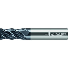 Corner Radius End Mill: 3/16" Dia, 9/16" LOC, 0.0150" Radius, 4 Flute, Solid Carbide