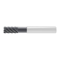 Corner Chamfer End Mill: 12.00 mm Dia, 26.00 mm LOC, 6 Flute, 0.20 mm Chamfer Width, Solid Carbide