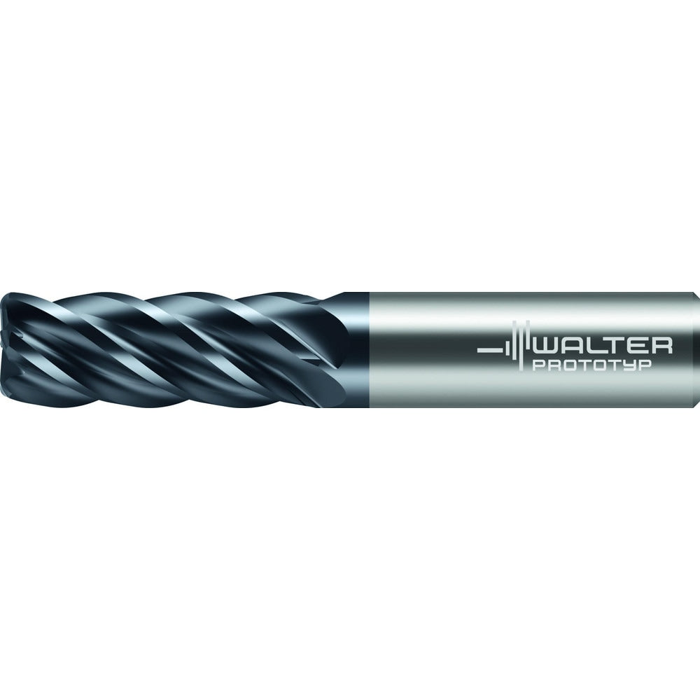 Corner Radius End Mill: 1/4" Dia, 3/4" LOC, 0.0600" Radius, 5 Flute, Solid Carbide