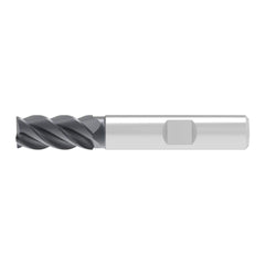 Corner Chamfer End Mill: 15.00 mm Dia, 24.00 mm LOC, 4 Flute, 0.20 mm Chamfer Width, Solid Carbide