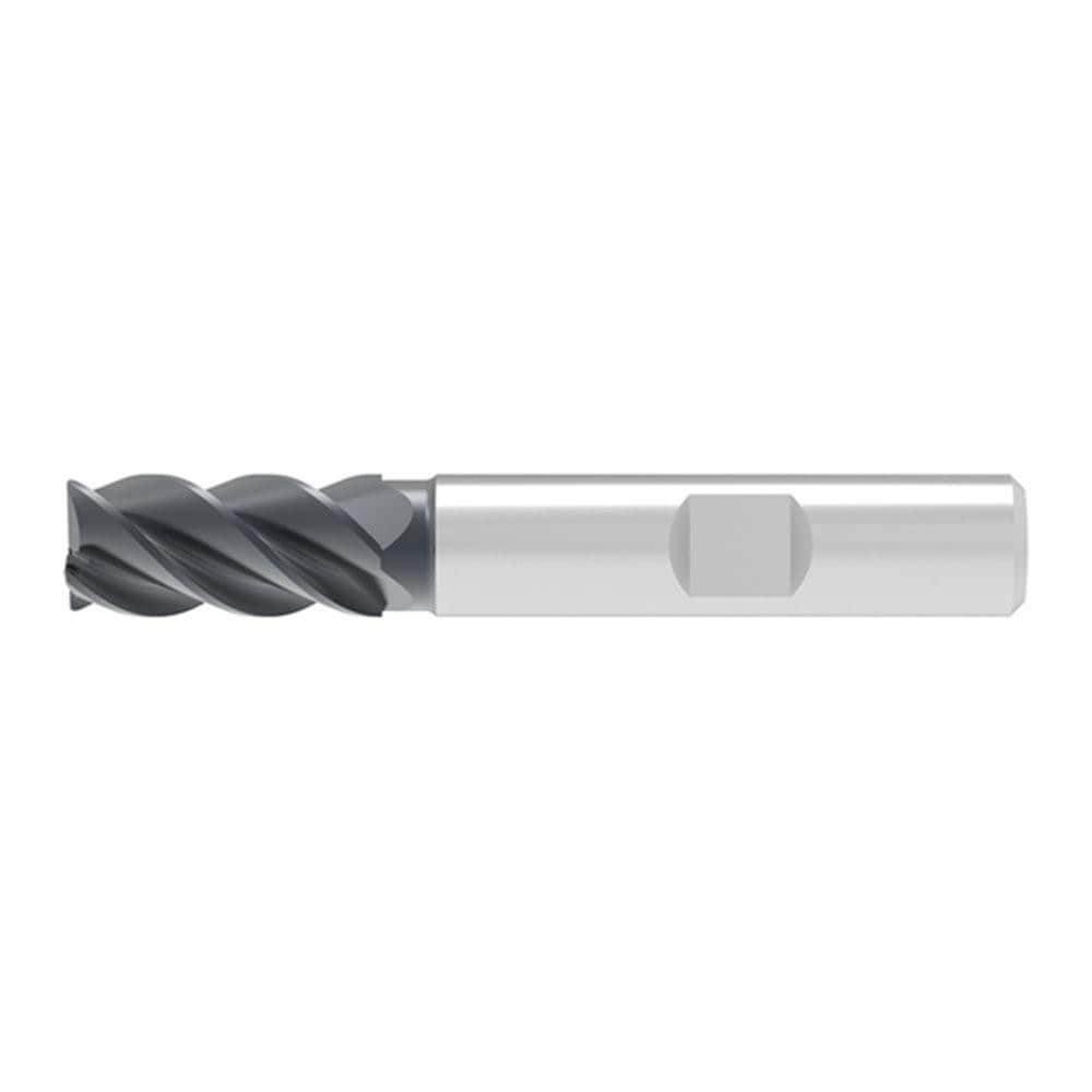 Corner Chamfer End Mill: 6.00 mm Dia, 10.00 mm LOC, 4 Flute, 0.07 mm Chamfer Width, Solid Carbide