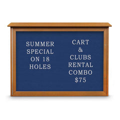 Enclosed Letter Board: 48" Wide, 36" High, Laminate, Blue