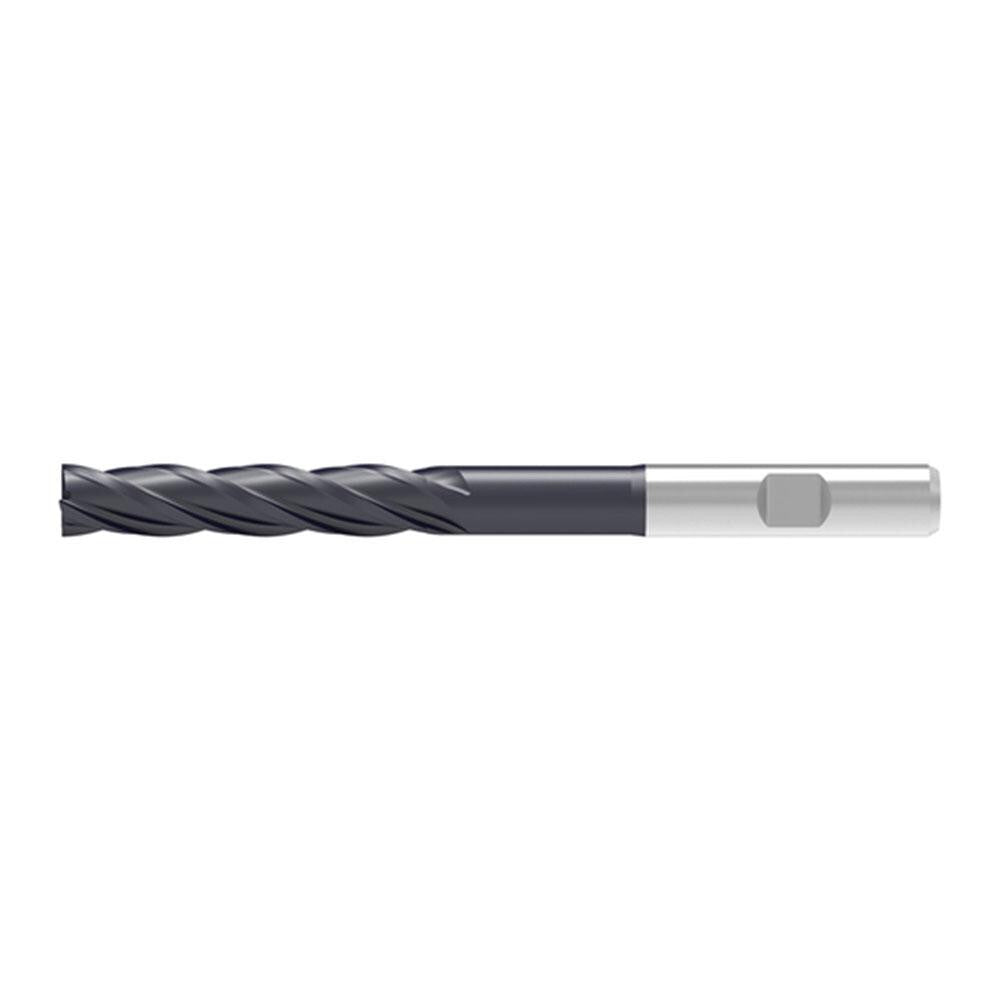 Corner Chamfer End Mill: 8.00 mm Dia, 40.00 mm LOC, 4 Flute, 0.08 mm Chamfer Width, Solid Carbide