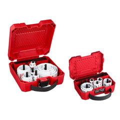 Hole Saw Kits; Minimum Saw Diameter (Decimal Inch): 3/4; Maximum Saw Diameter (Decimal Inch): 4-3/4; Number of Hole Saws: 14; Cutting Edge Style: Toothed; Material: Bi-Metal; Material Application: Duct, Wood, Plastic, Metal, Steel