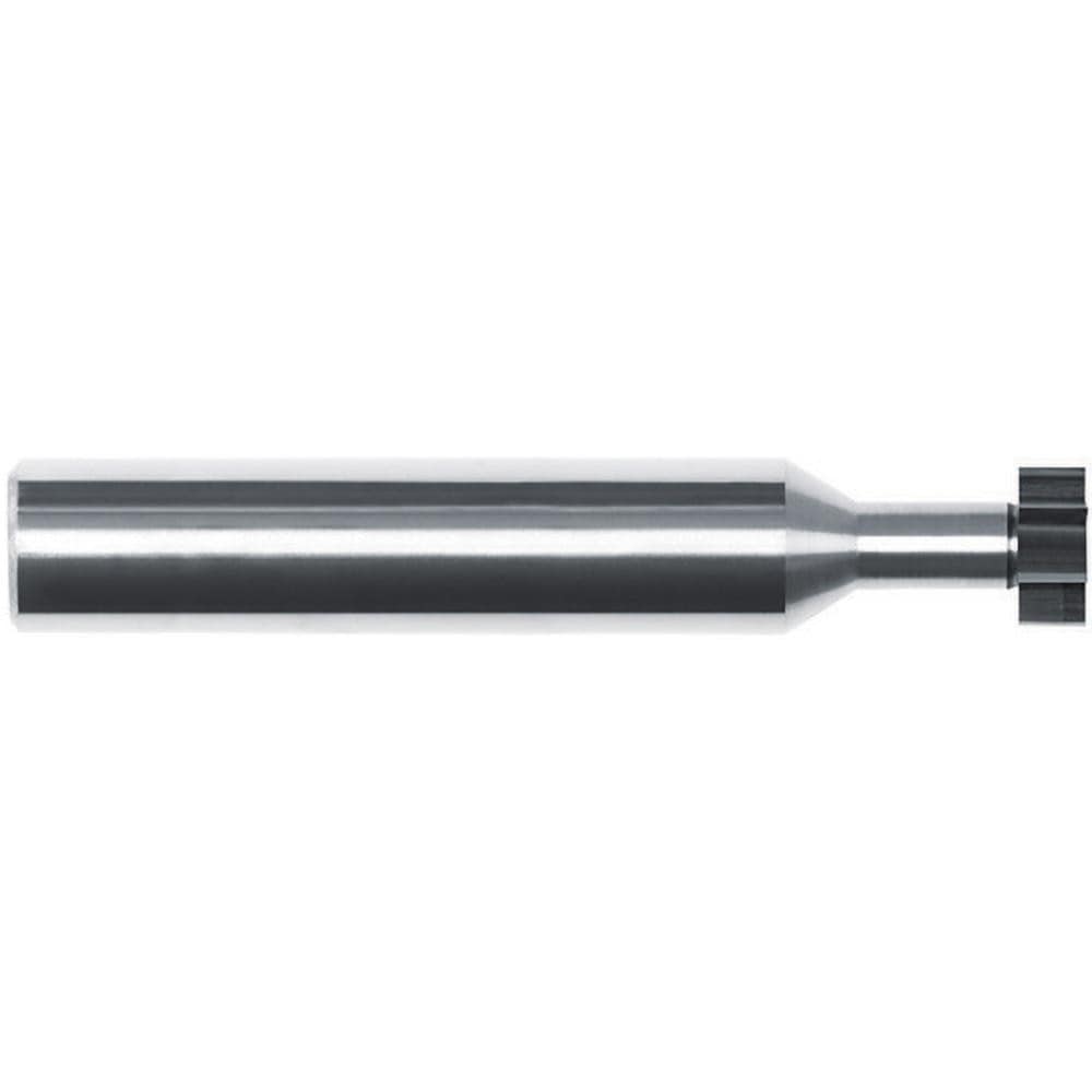 Woodruff Keyseat Cutter: 1/8" Cut Dia, 3/64" Cut Width, 1/8" Shank Dia, Straight Tooth