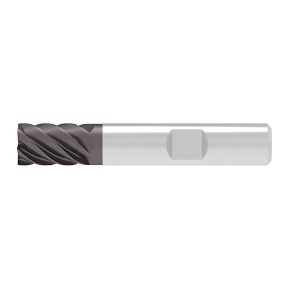 Corner Chamfer End Mill: 10.00 mm Dia, 14.00 mm LOC, 6 Flute, 0.05 mm Chamfer Width, Solid Carbide