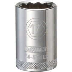 Standard  Hand Socket: 1/2" Drive, 17.00 mm Socket, 12-Point