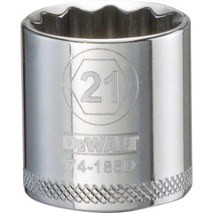 Standard  Hand Socket: 3/8" Drive, 21.00 mm Socket, 12-Point