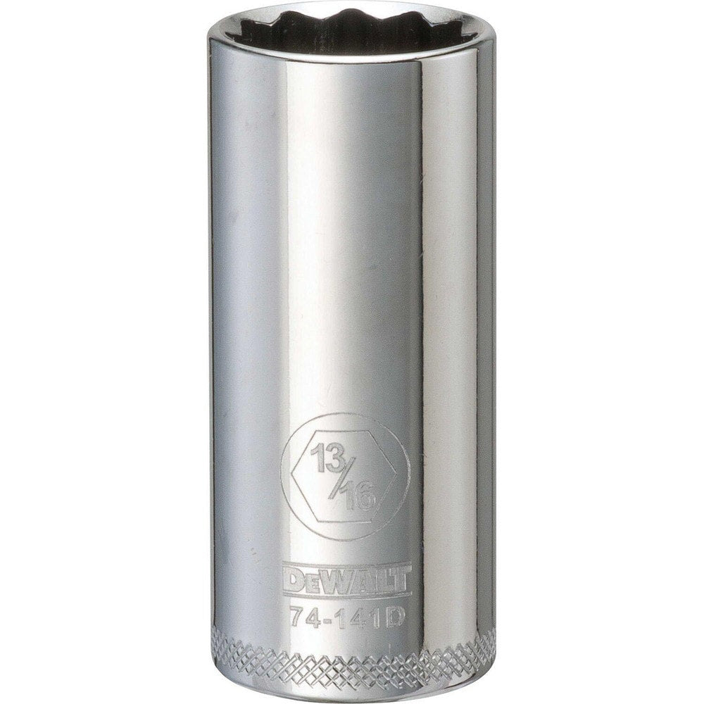 Deep  Hand Socket: 3/8" Drive, 13/16" Socket, 12-Point