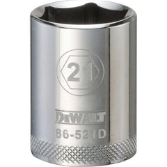 Standard  Hand Socket: 1/2" Drive, 21.00 mm Socket, 6-Point