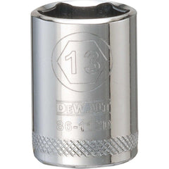 Standard  Hand Socket: 1/4" Drive, 13.00 mm Socket, 6-Point