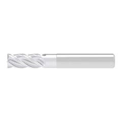 Corner Chamfer End Mill: 8.00 mm Dia, 17.00 mm LOC, 4 Flute, 0.20 mm Chamfer Width, Solid Carbide