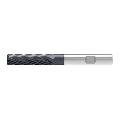 Corner Radius End Mill: 18.00 mm Dia, 73.00 mm LOC, 1.60 mm Radius, 5 Flute, Solid Carbide