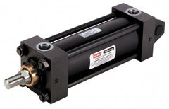 Double Acting Rodless Air Cylinder: 3-1/4" Bore, 4" Stroke, 250 psi Max, 1/2 NPTF Port, Cap Fixed Clevis Mount