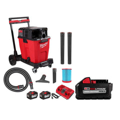 Wet/Dry Vacuum: Battery, 12.0 gal, 4.2 hp