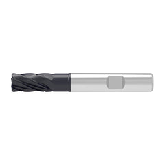 Corner Radius End Mill: 18.00 mm Dia, 38.00 mm LOC, 0.20 mm Radius, 6 Flute, Solid Carbide