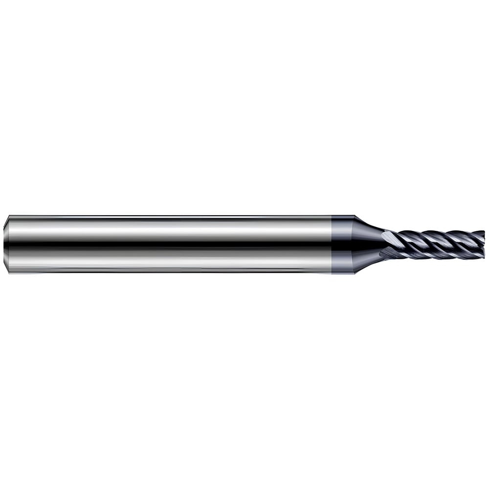 Corner Radius End Mill: 1/8" Dia, 3/8" LOC, 0.0150" Radius, 5 Flute, Solid Carbide