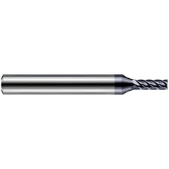 Corner Radius End Mill: 1/8" Dia, 3/8" LOC, 0.0150" Radius, 5 Flute, Solid Carbide