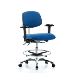 ESD Task Chair: Conductive Cloth, 29" Seat Height, Blue