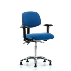 ESD Task Chair: Conductive Cloth, 29" Seat Height, Blue